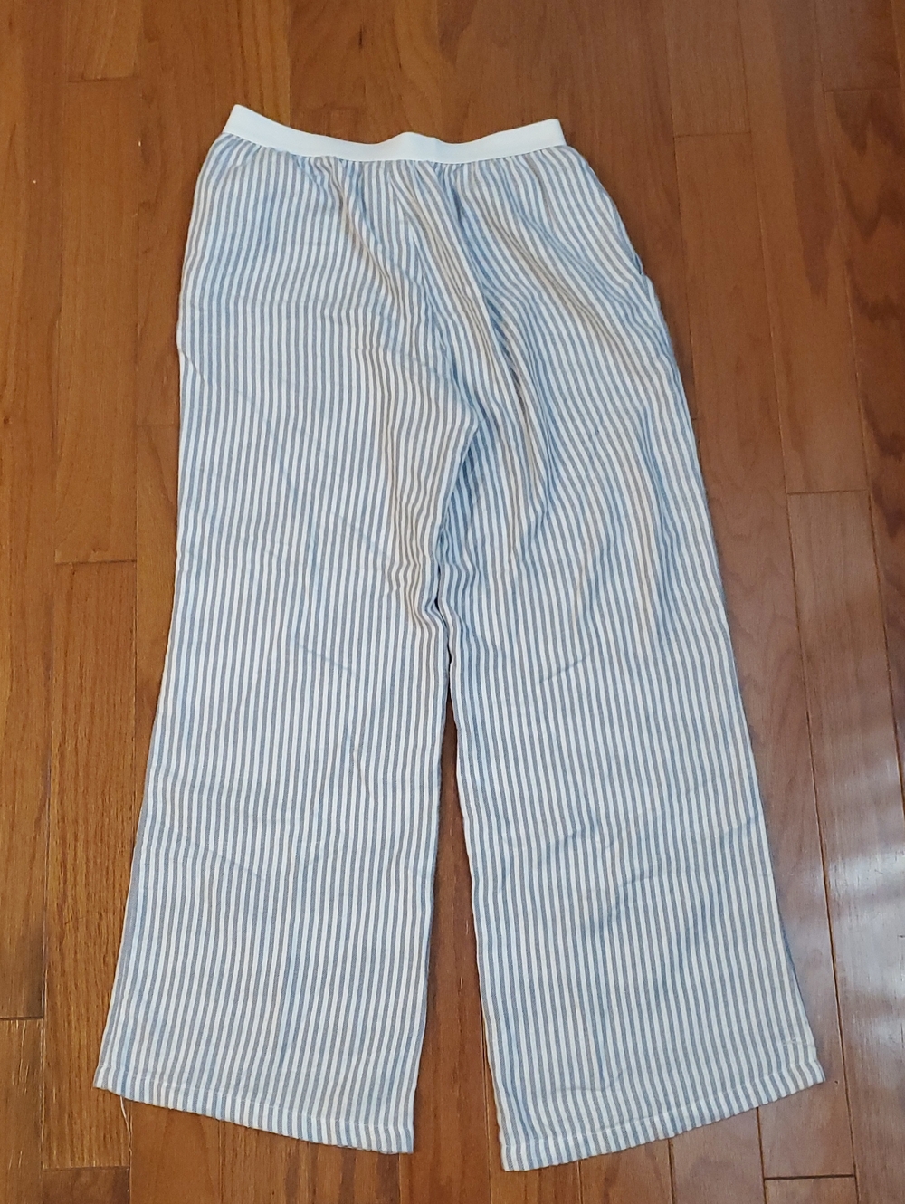 Sincerely Jules Blue & White Striped Wide Leg Pants size Small
